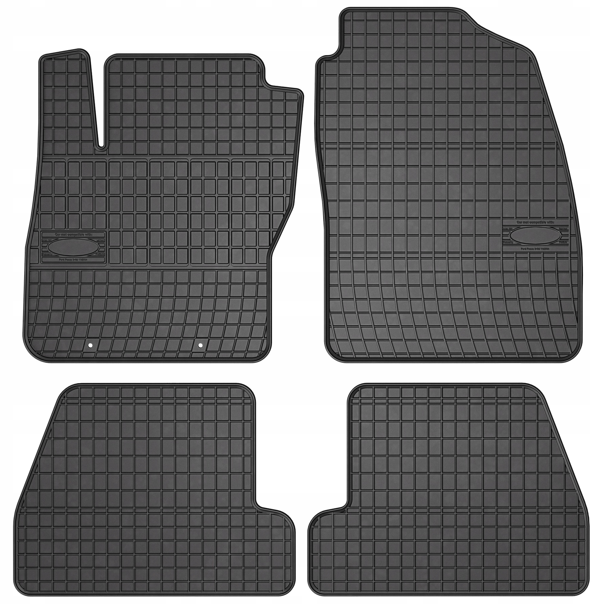 Gumové koberce černé Ford Focus II 2004-2010