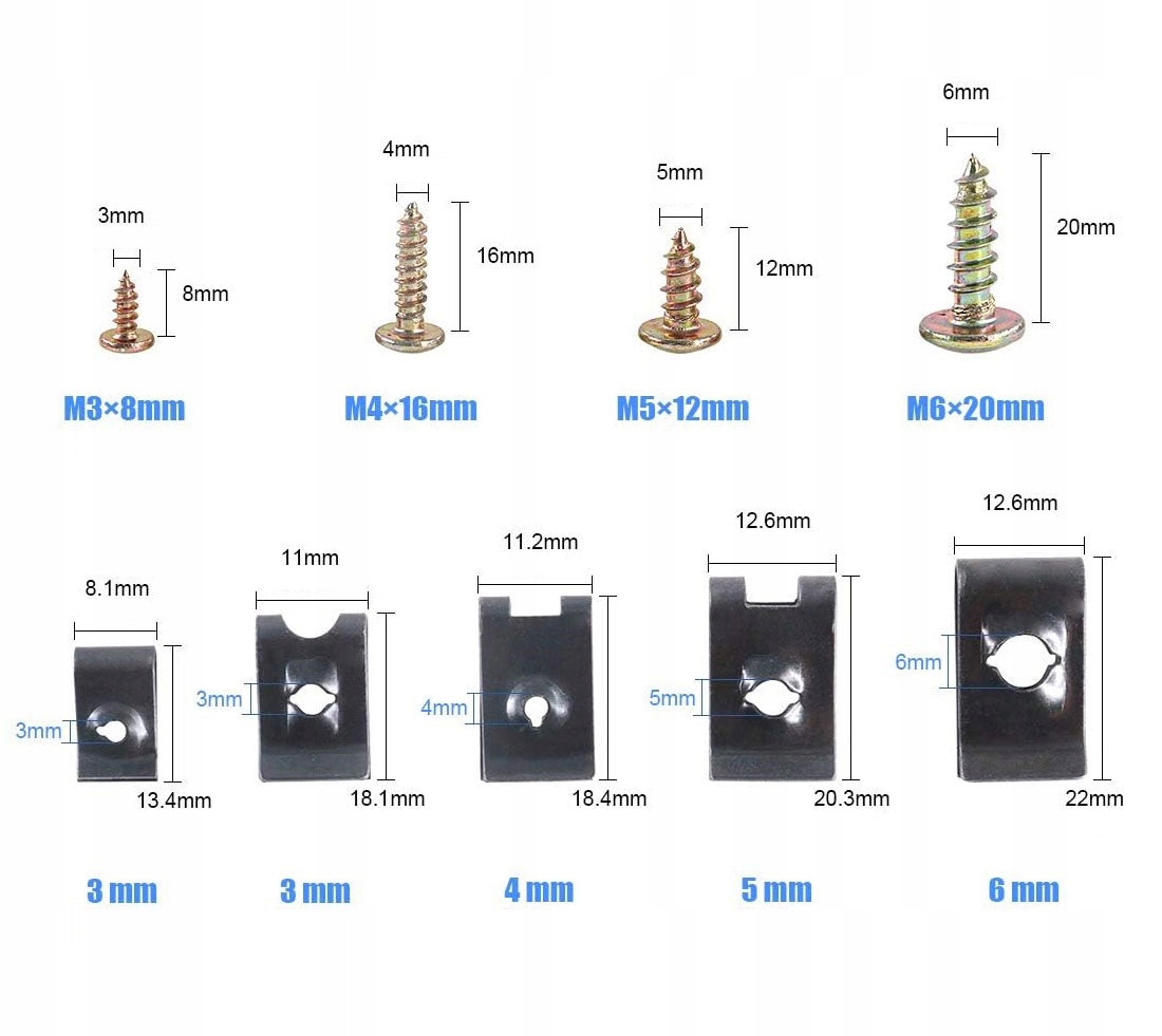 WKRĘTY BLASZKI SPINKI MONTAŻOWE SAMOCHODOWE PODKŁADKI SPINKI DO KAROSERII Kod producenta WKRĘTY BLASZKI SPINKI MONTAŻOWE SAMOCHODOWE