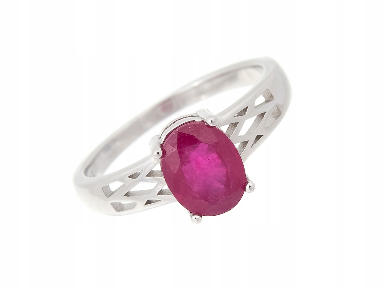 Stříbrný Prstýnek Vel. 12 Rubín Přírodní