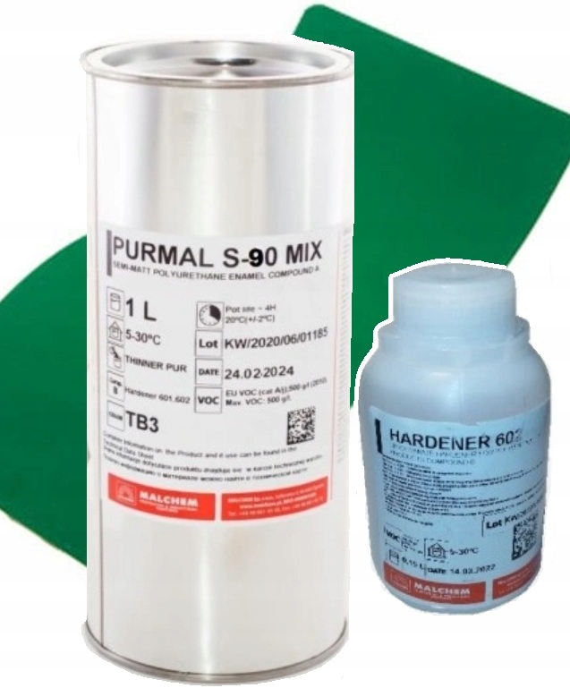 Farba Poliuretanowa utwardzacz do łodzi jachtów Zielona Ral 6029 1,45L