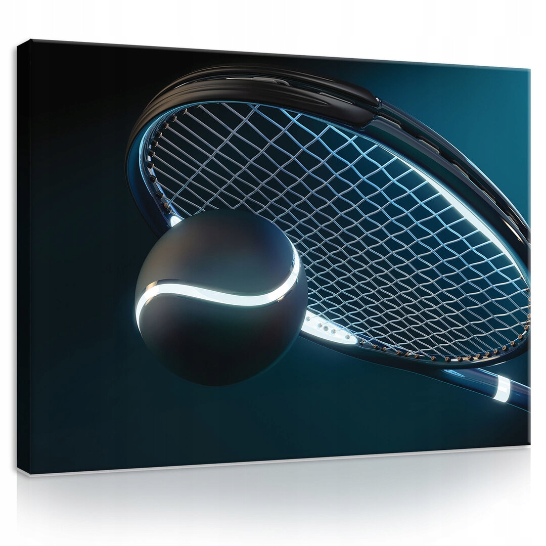 Obraz 100x75 Tenisová raketa míč sport dynamika energie pohyb soutěž grafika