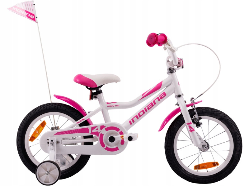 Rower dziecięcy Indiana Roxy Kid 14 cali dla dziewczynki Biały