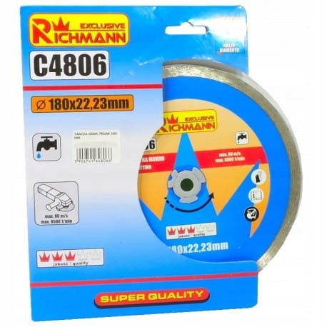 Полный алмазный диск 180 мм 22,23 мм