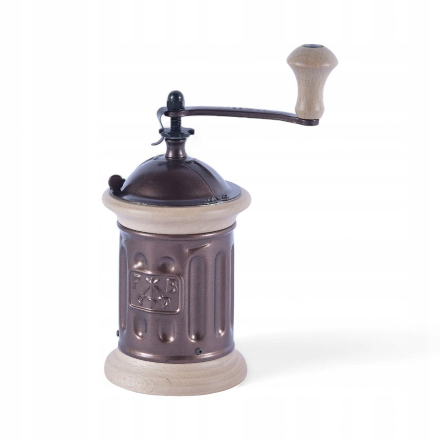 Unikátny mlynček na kávu s kľukou, remeselný, ručný, štýlový Tre Spade