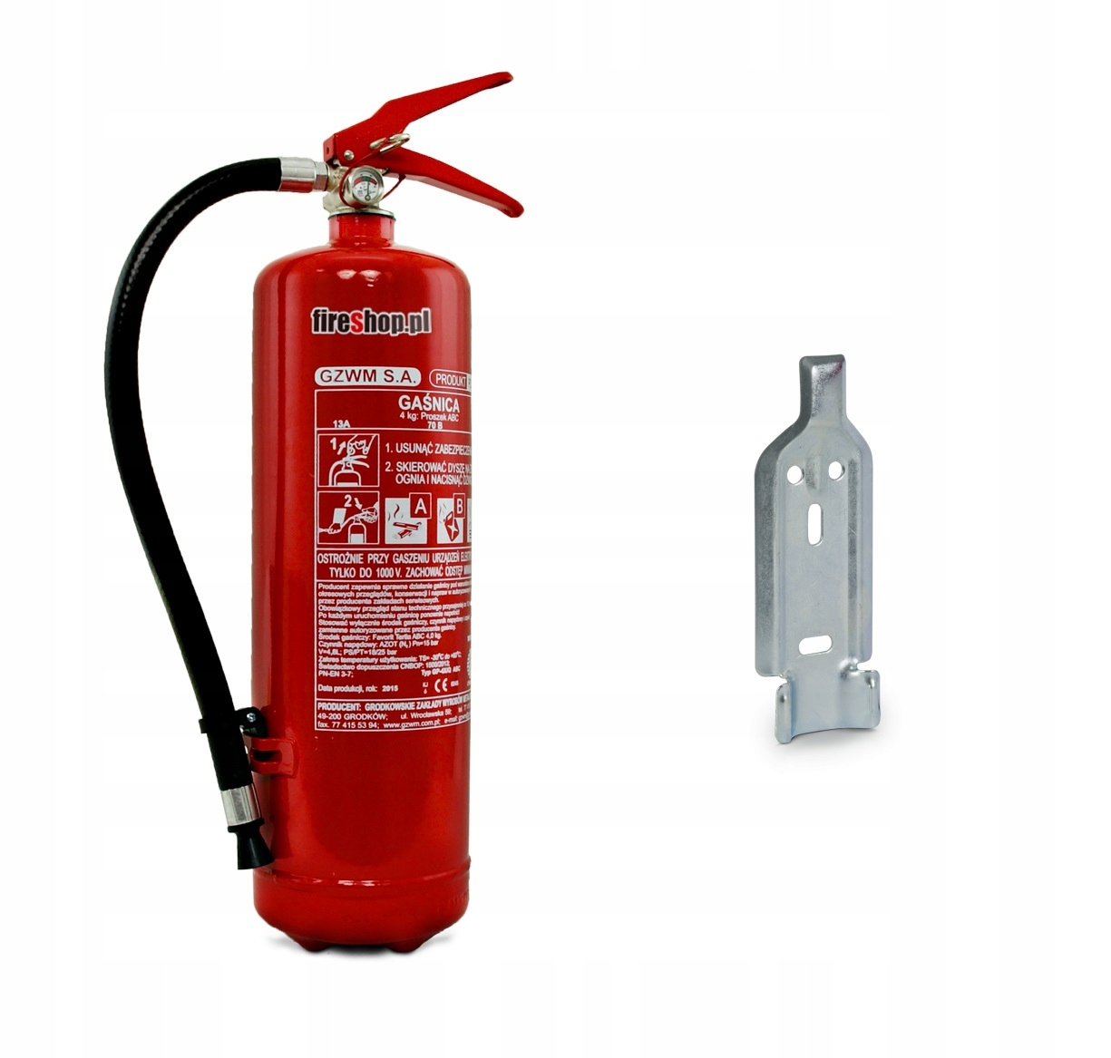 

Gaśnica proszkowa 4 kg Gp 4x Abc Nowa zaczep