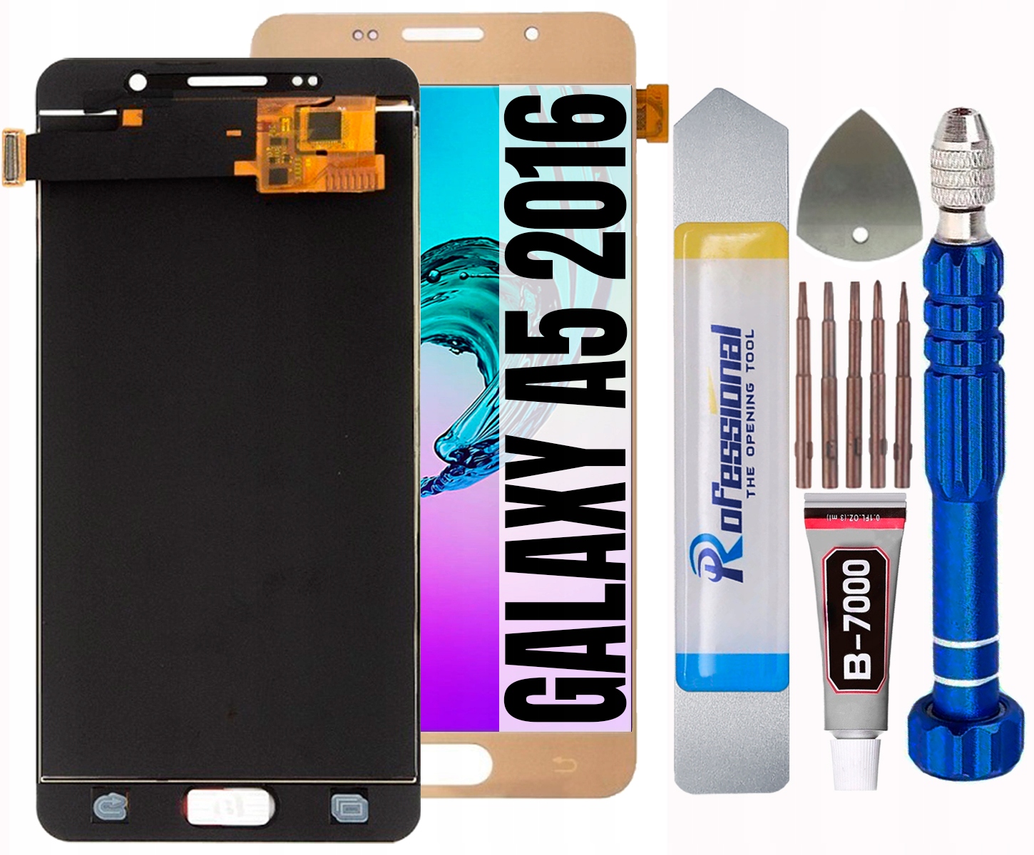Displej Pro Samsung Galaxy A5 2016 A510 A510F LCD Zlatý