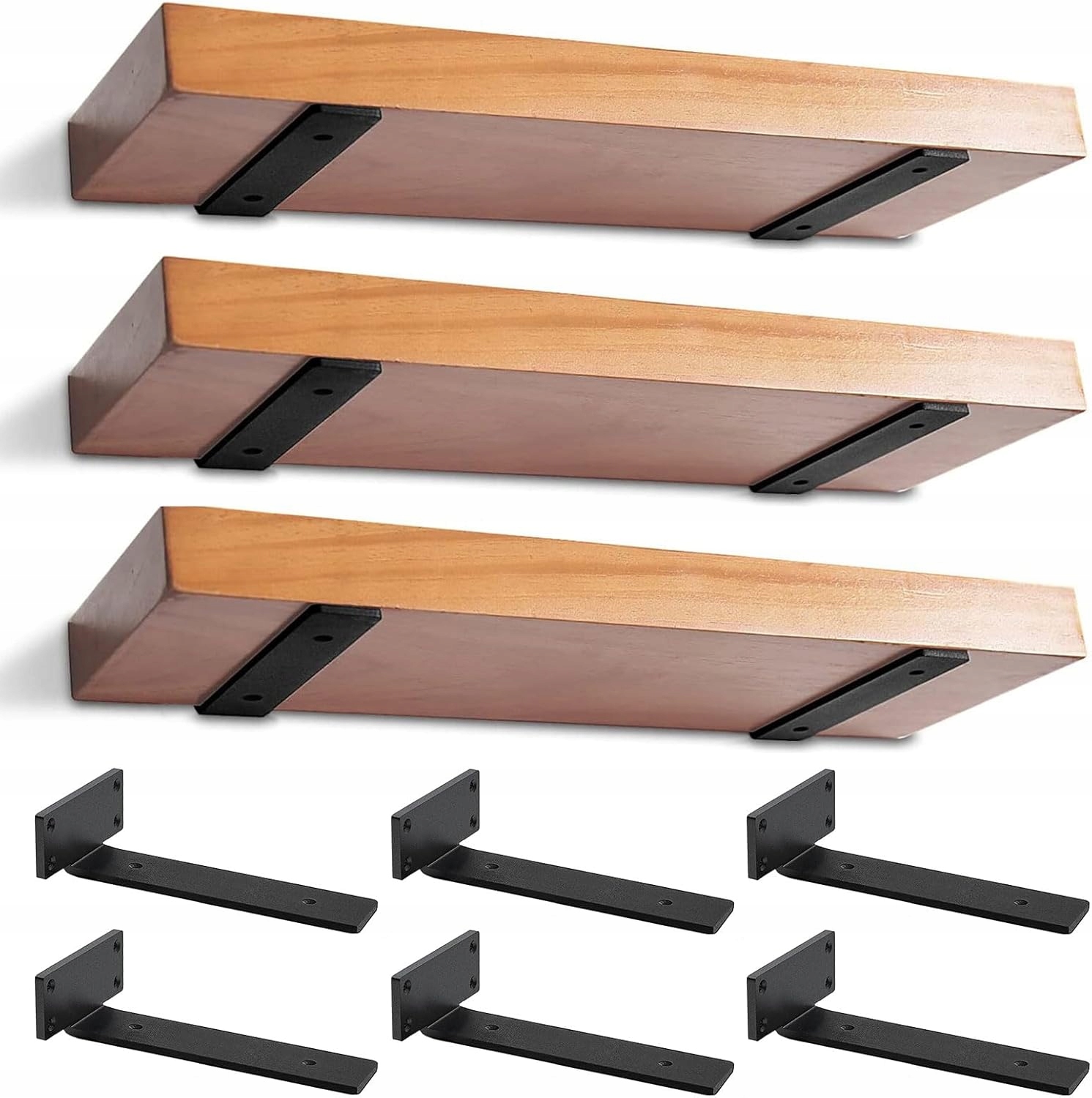 Držáky pro polic Skrytý L nosnost 75 kg odolný proti korozi a rzi