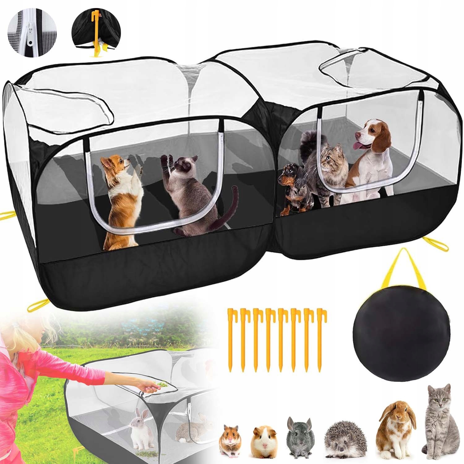 Levně Kotec Lehká A Prodyšná Pro Psa Kočku Králíka Štěňat 185X94X64 CM