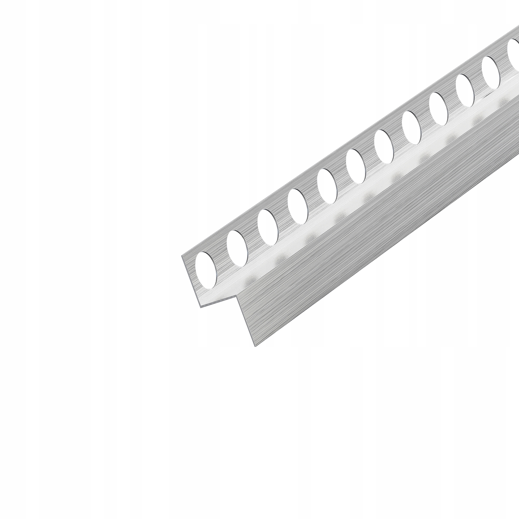 Stěnová Lišta Pravá Stříbrná Kartáčovaná 120 cm