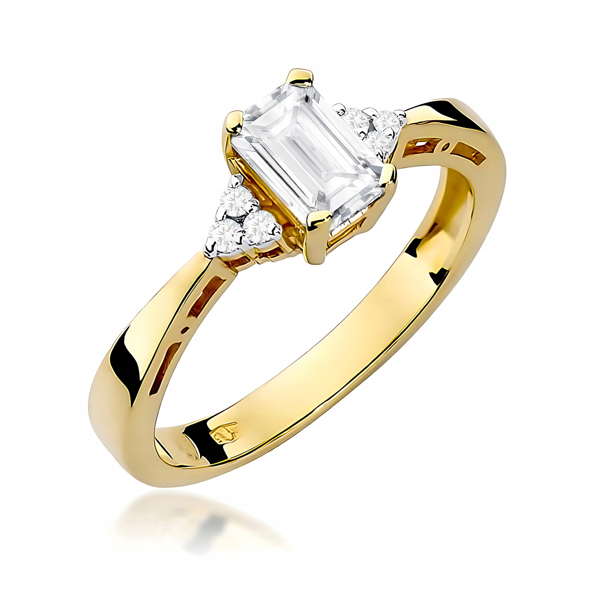 Zlatý Zásnubní Prstýnek 585 S Diamantem 0,63 KArátu Bonus Gravírování r8