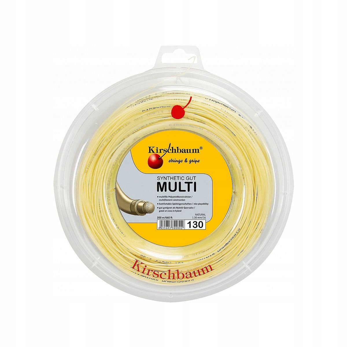 Tenisový výplet Kirschbaum Synthetic Gut Multi 1,30 mm 200 m