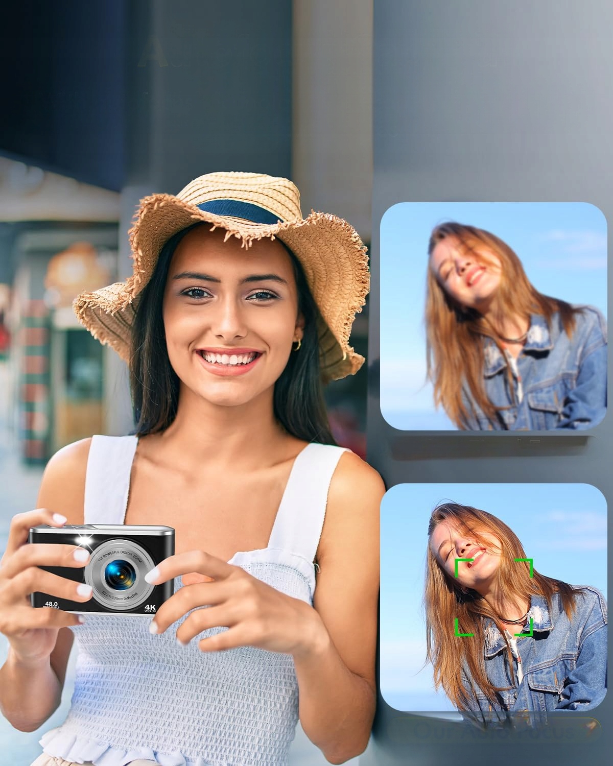 Aparat Cyfrowy 48MP z Autofokusem i Dwiema Kamerami oraz Mikrofonem Model Aparat Cyfrowy 48MP