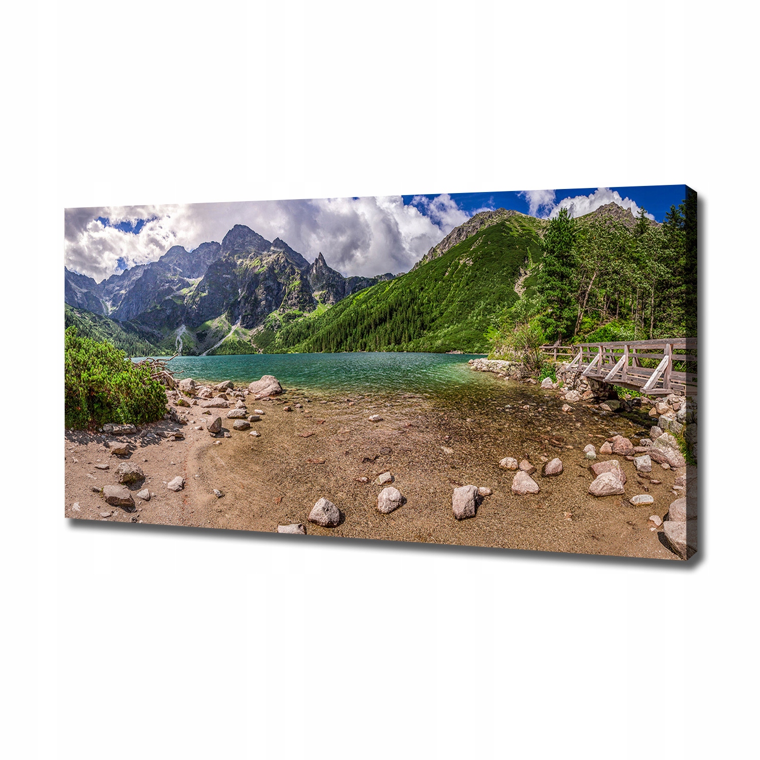 

Foto obraz na płótnie Jezioro w górach 120x60 cm