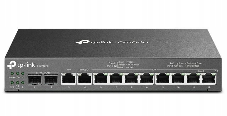 TP-Link Router Vpn Gigabit PoE+ Omada ER7212PC