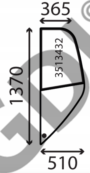 Weidemann sklo boční levé 1000243856