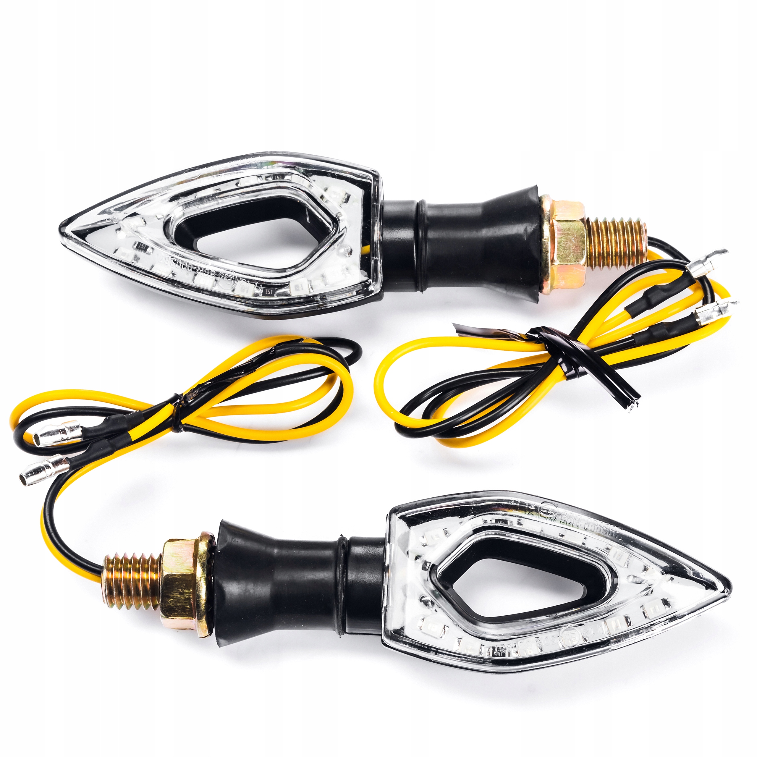 Kierunkowskazy LED Strzałki motocyklowe uniwersalne Homologacja Numer katalogowy części Kierunkowskazy LED