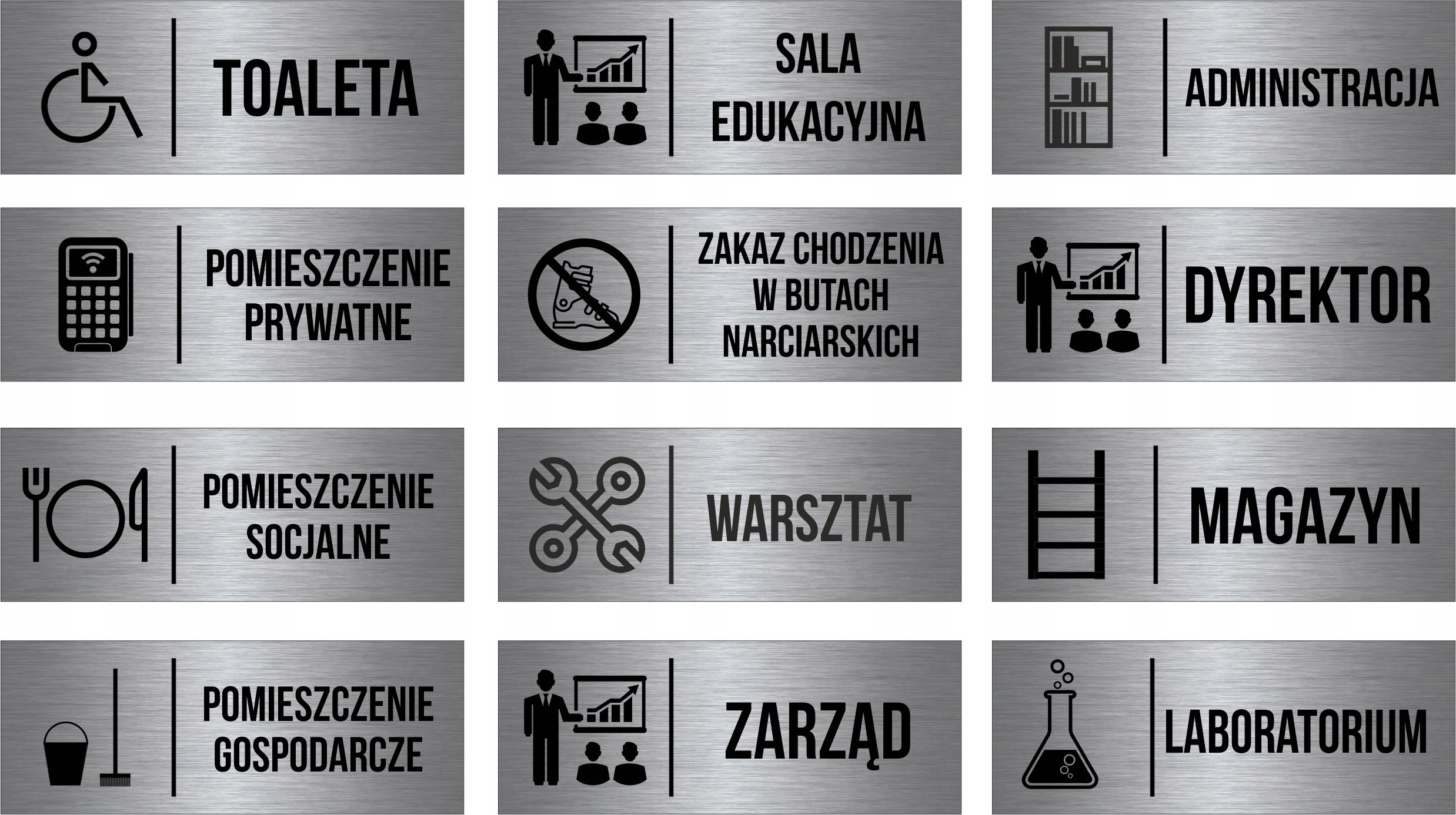 TABLICZKA Księgowość Aluminium Piktogram Srebrna Stan opakowania oryginalne