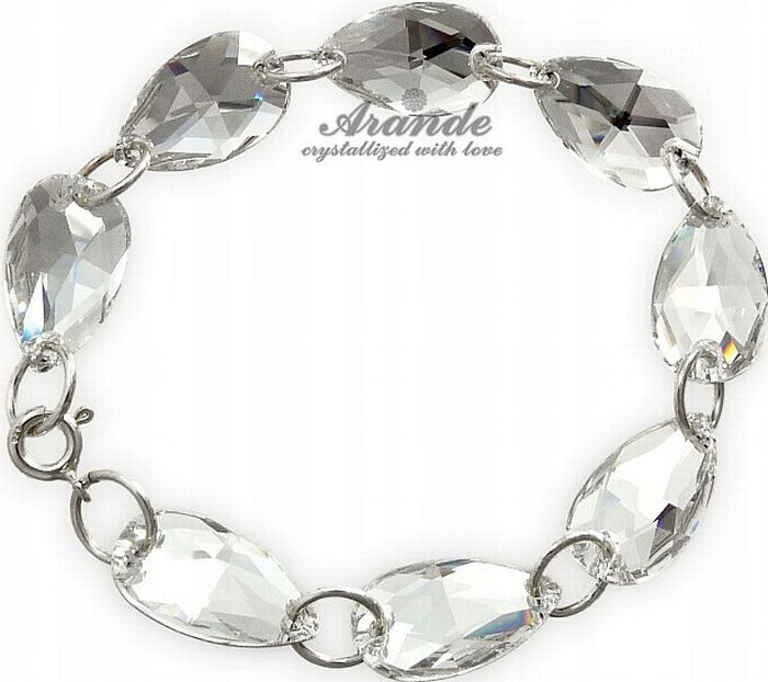 Krystaly Elegantní náramek Crystal Stříbro