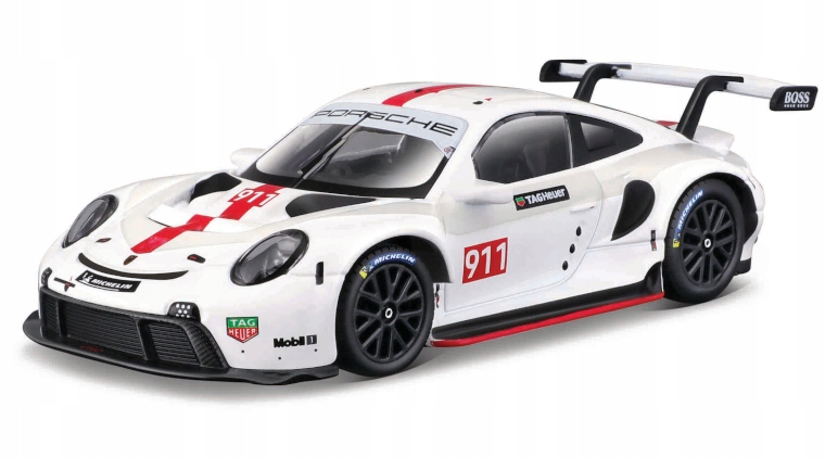 Porsche 911 RSR 1:43 model BBURAGO RACE 18-38302 Marka Bburago