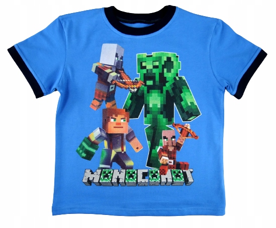 

koszulka Minecraft dziecięca bawełna A28 rozm. 134