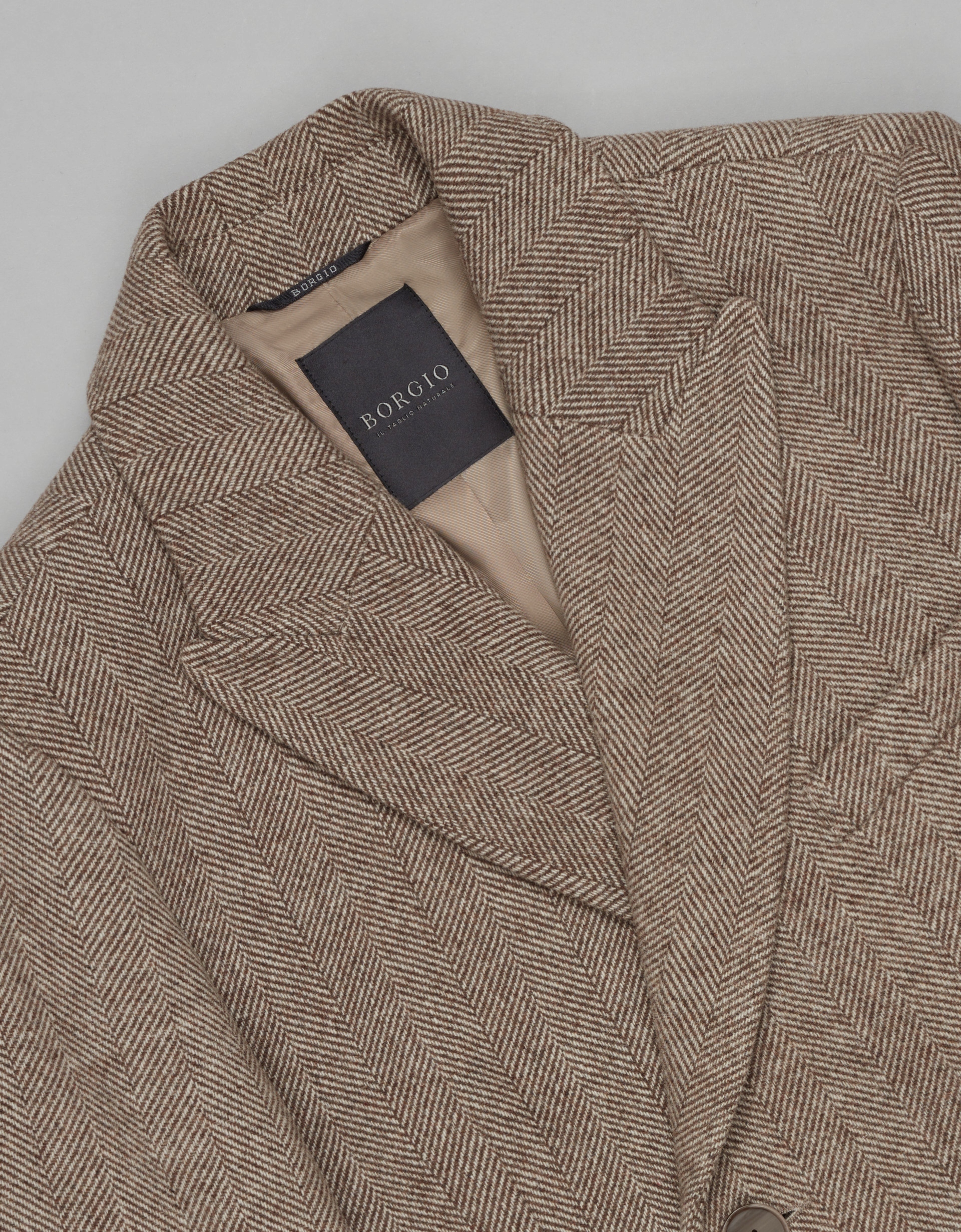 Wełniany płaszcz bolognetta beżowy L Rozmiar L