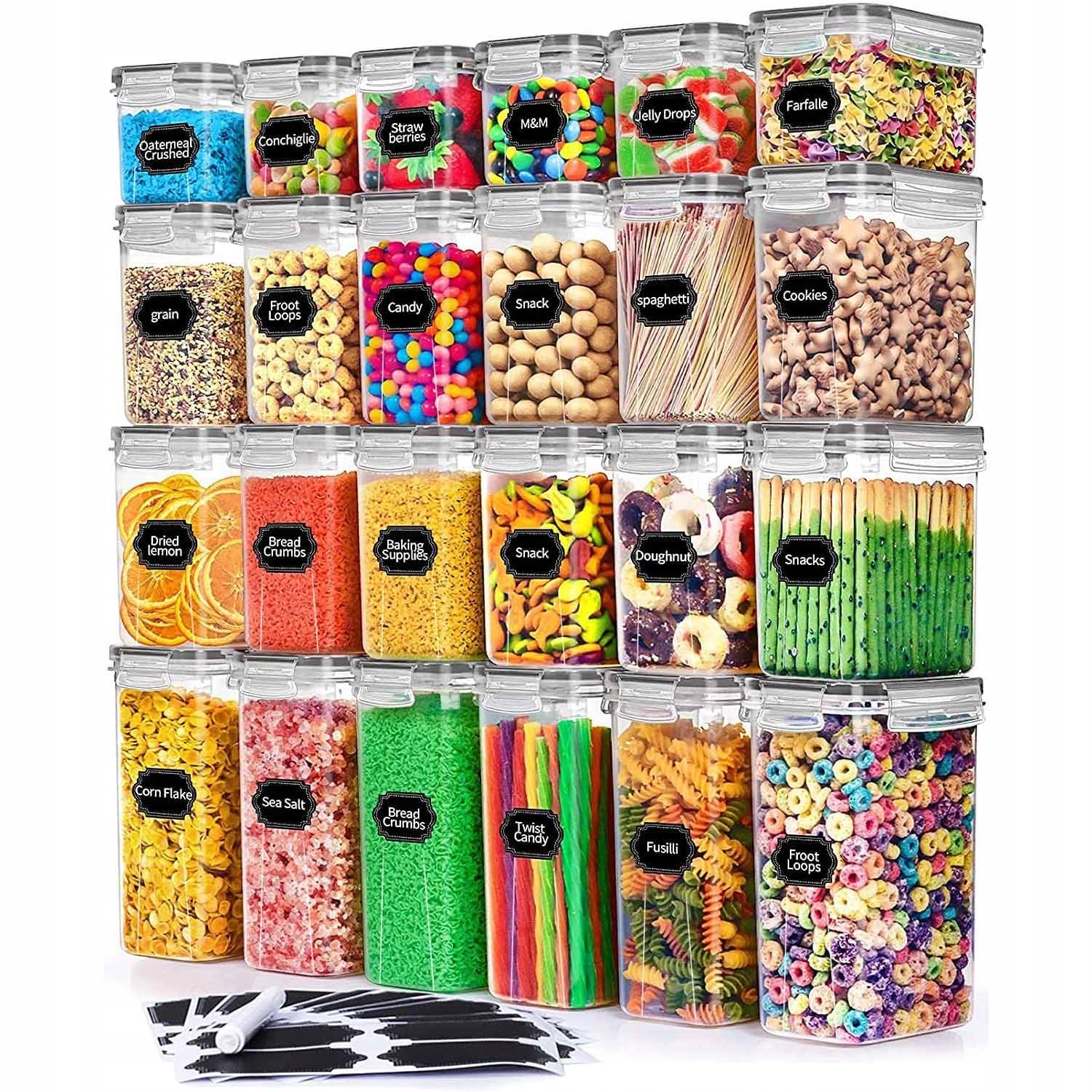 Sada Nádoby Na Potraviny Hermetické Krabičky Plastové Vzduchotěsné X24