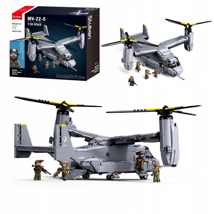 Helikopter Samolot Desantowy MV-22 Osprey Usa 1163 el (B1537)