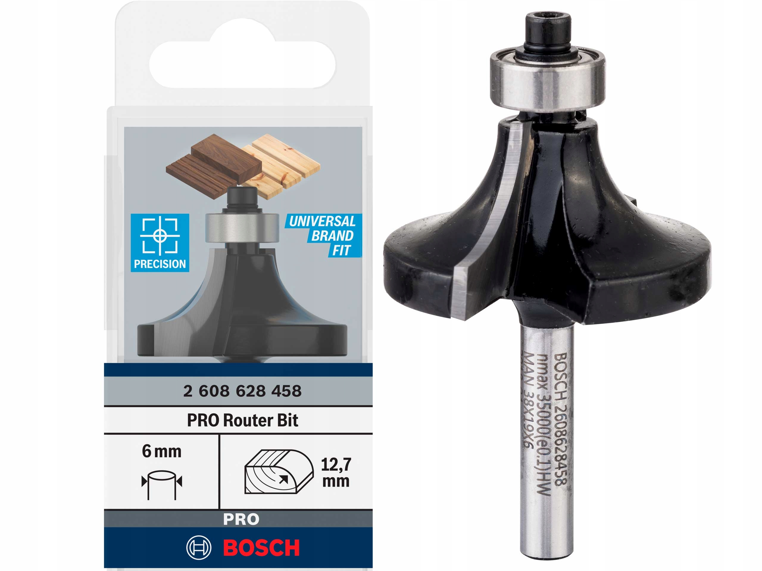 Bosch Pro frez zaokrąglający R=12,7mm uchwyt 6mm