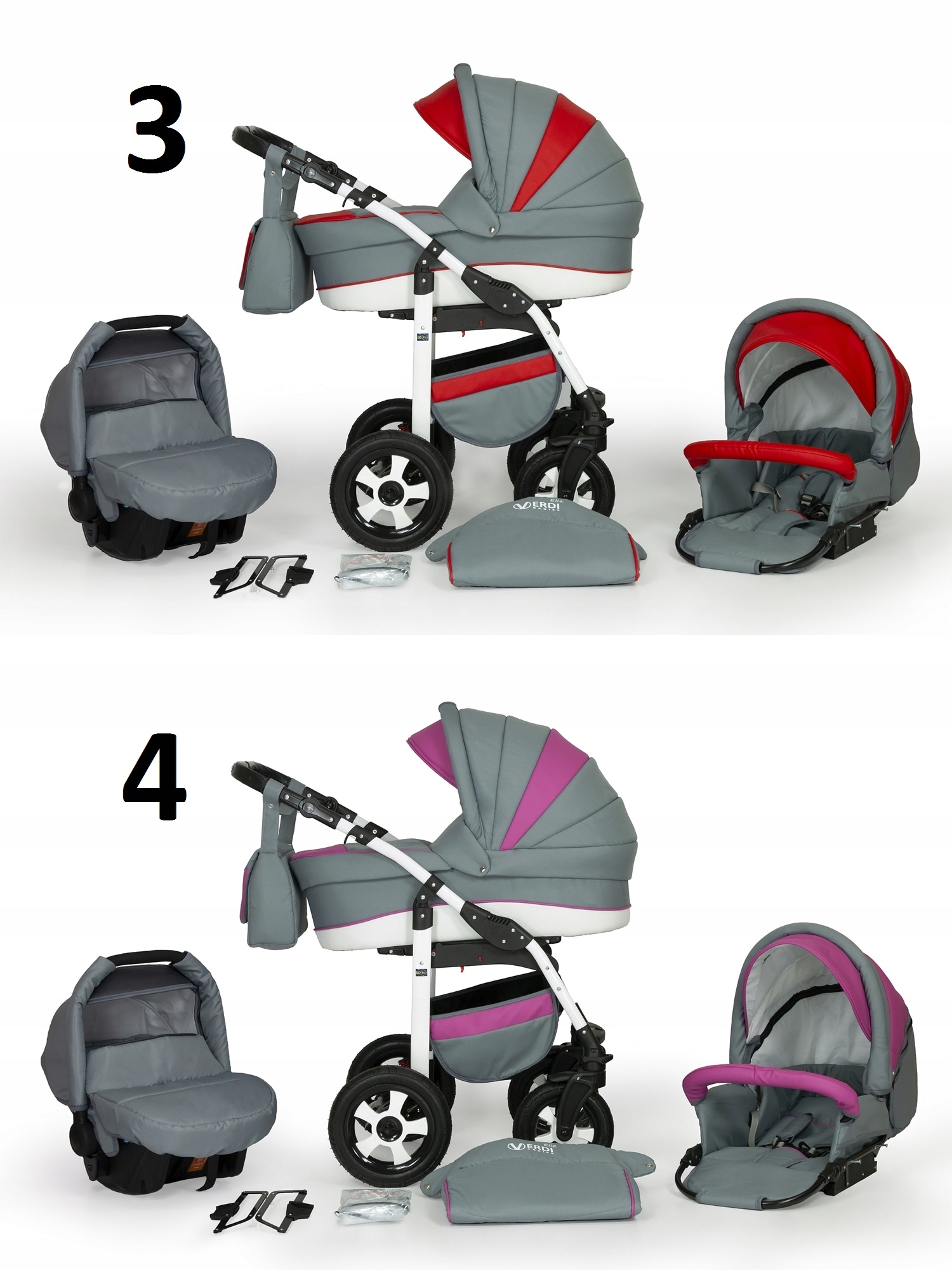 WÓZEK DZIECIĘCY VERDI ELIZ 3W1+TORBA + AKCESORIA EAN (GTIN) 5908217910400