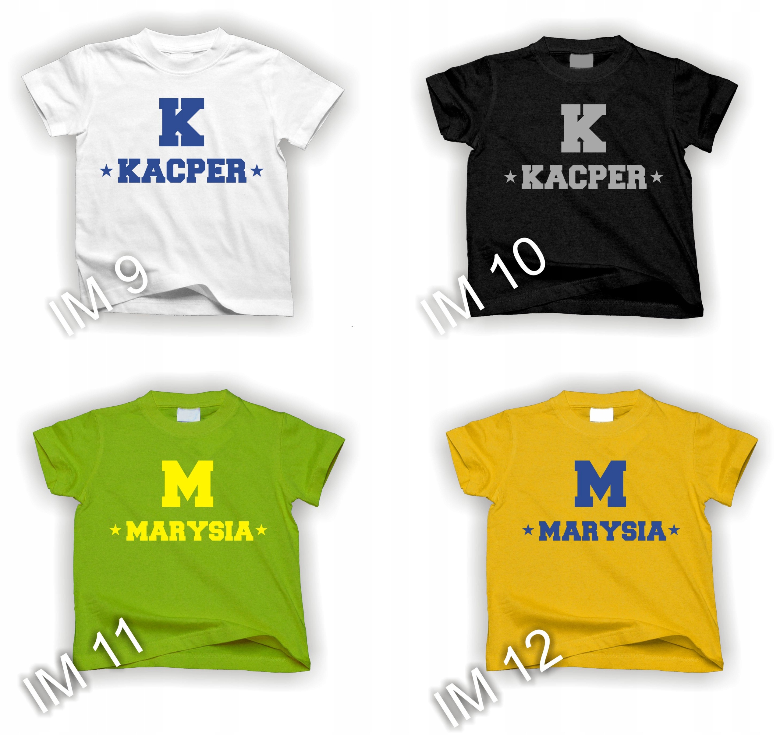 KOSZULKA Z TWOIM NADRUKIEM IMIĘ RÓŻNE KOLORY R122 Płeć chłopcy