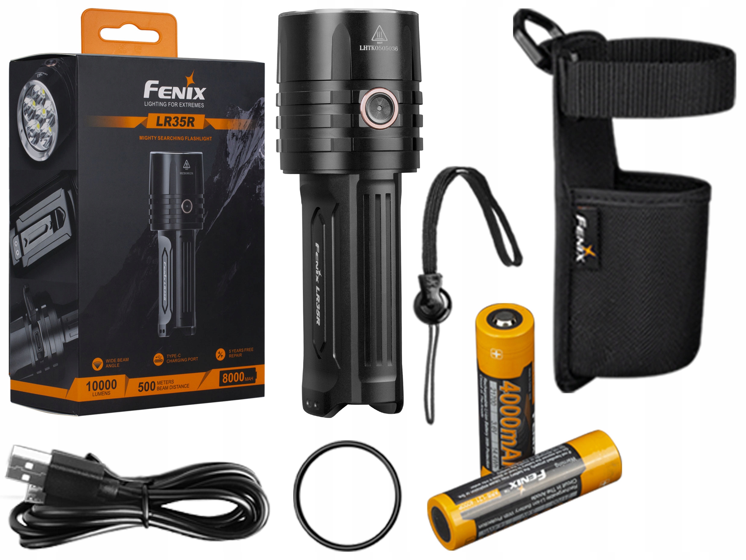 Светодиодный фонарик Fenix LR35R 10000LM 500M USB-C