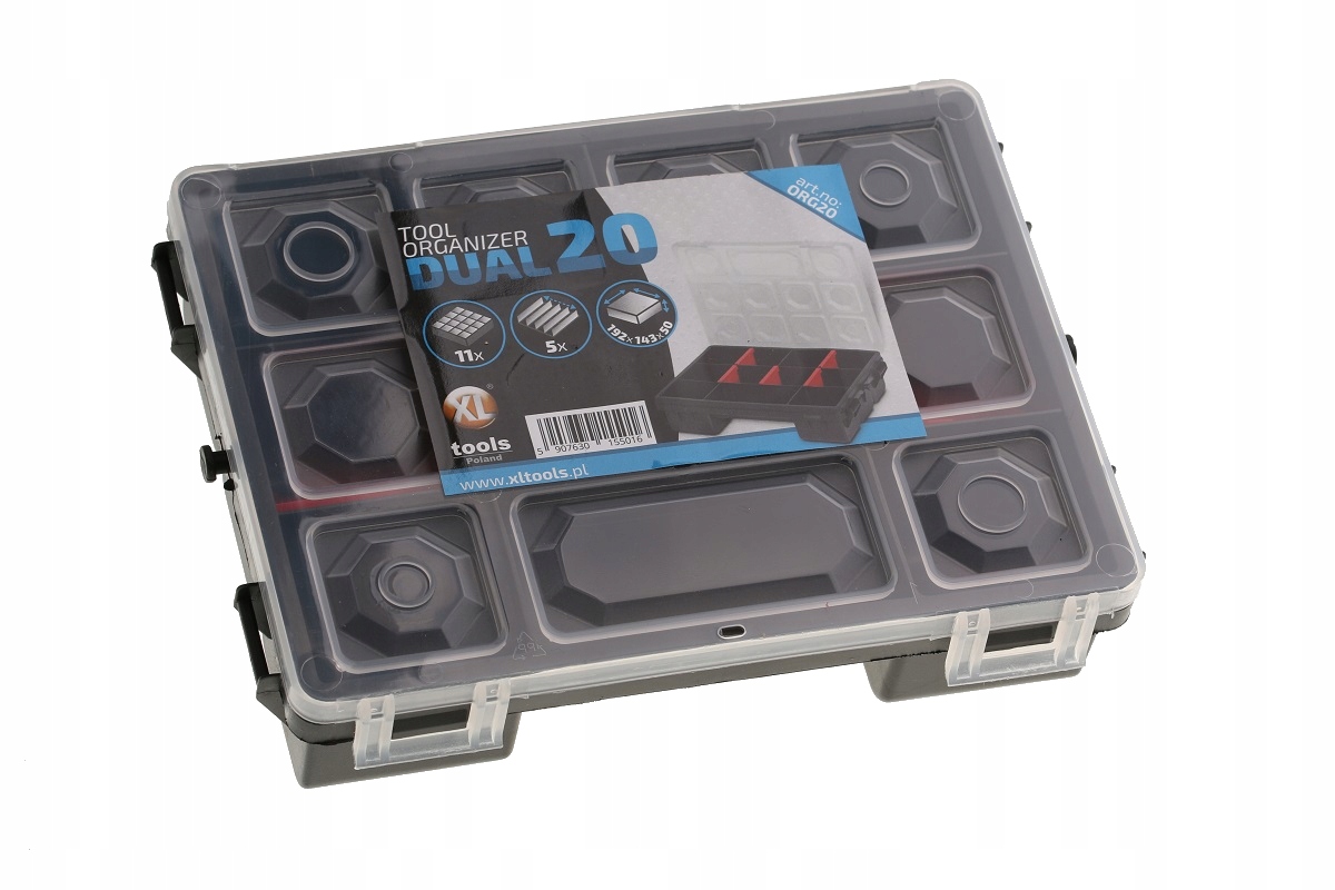 

Organizer Ręczny 19cm Dual 11-komorowy Skrzynka