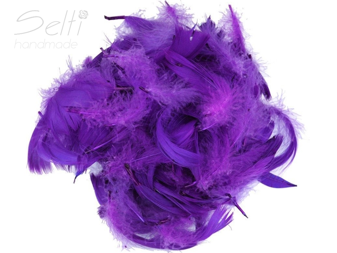 Fioletowe Pióra piórka dekoracyjne