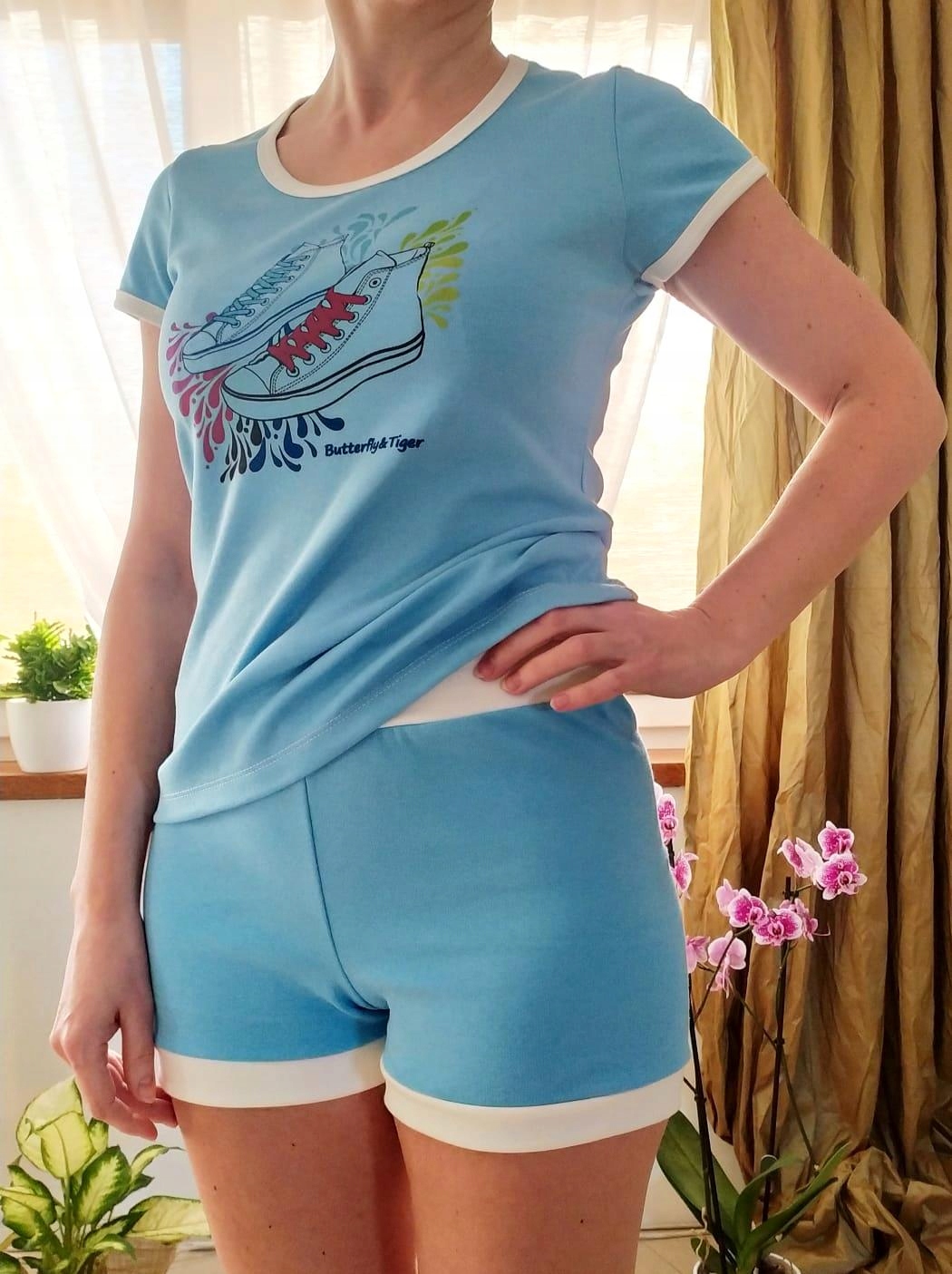 Bluzka + spodenki L + GRATIS , BUTTERFLY&TIGER Marka inna