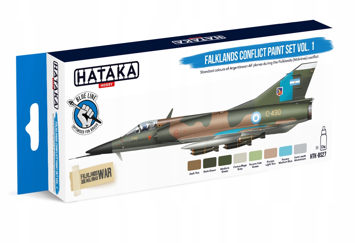 Sada barev Falklands Conflict Paint Set Vol. 1 8x17ml Hataka HTK-BS27