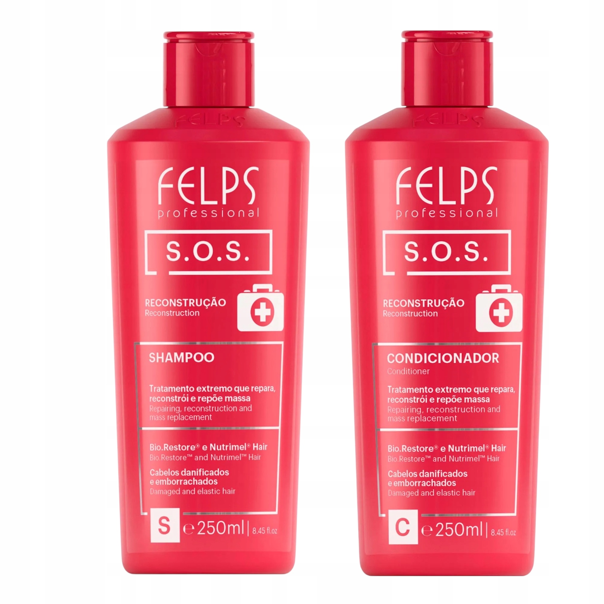 Felps Sos silna rekonstrukcja zestaw szampon odżywka 2x250ml po nanoplastii