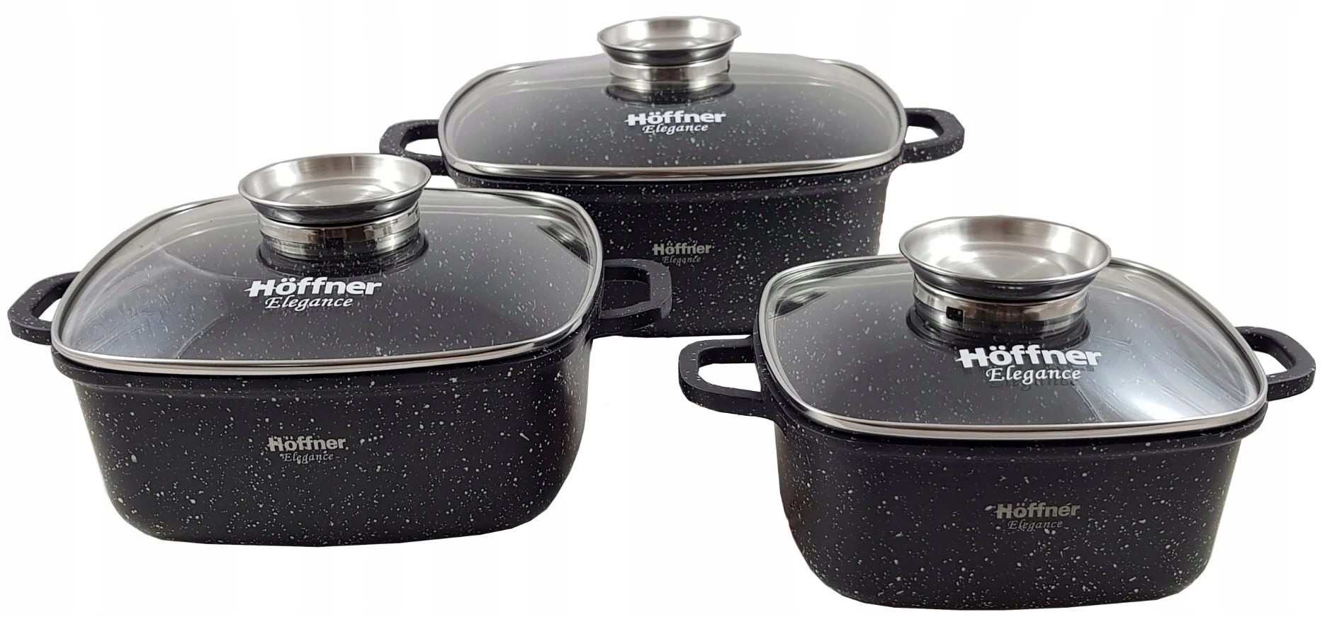 Sada Riadu Hoffner Súprava Hrncov Mramorových Hrncov, 6 Ks Elegance Premium