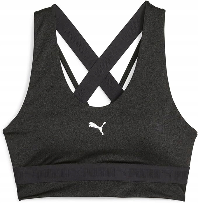 Puma Bra 523872 01 Trening Mocny Połysk Czarny Rozmiar M