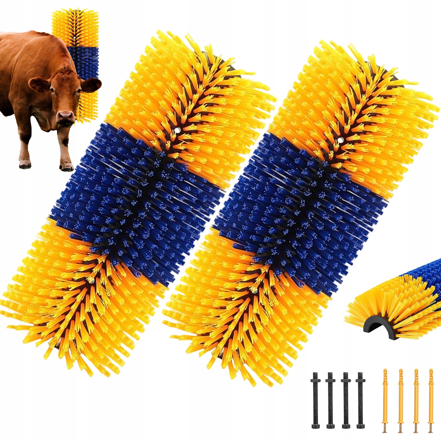2 Ks Čistící Kartáč S Masážním Účinkem Pro Koně, Krávy, Prase