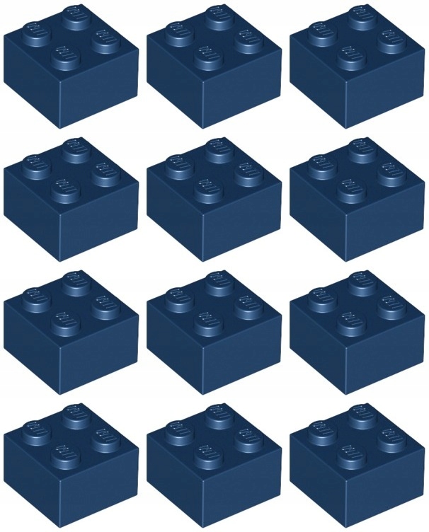 

Lego 3003 Klocek 2x2 niebieski ciemny (15g) 12 szt
