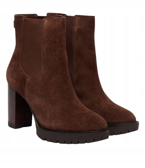 Lauren Ralph Lauren Hnědé Kotníkové Boty Na Podpatku 40 T7D