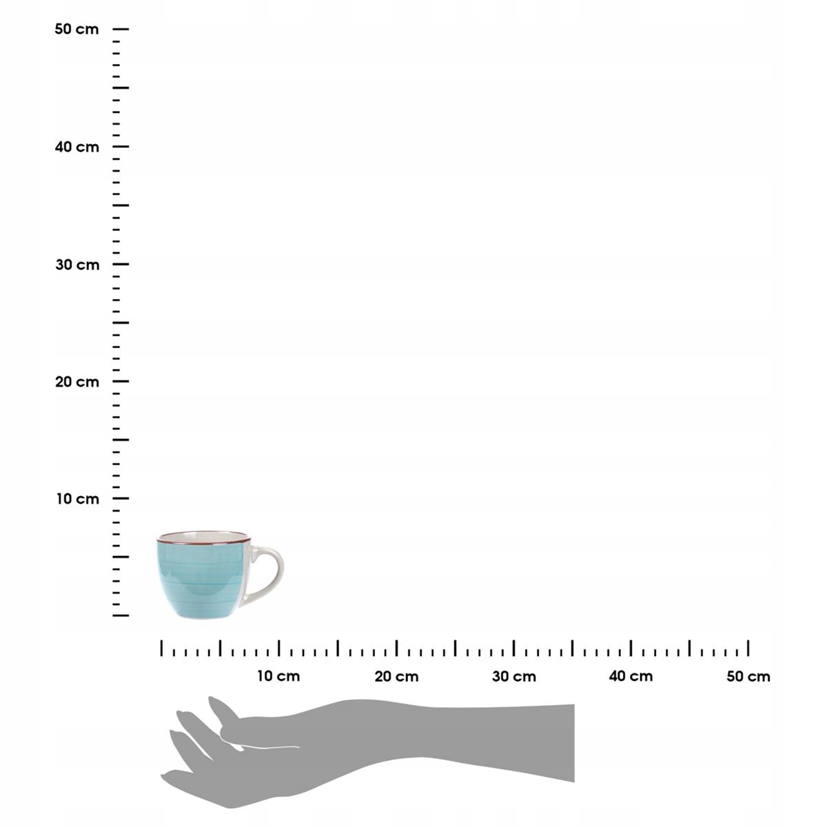 ZESTAW FILIŻANEK do KAWY ESPRESSO 6szt 90ml Ceramika kolorowe na Prezent Pojemność 90 ml