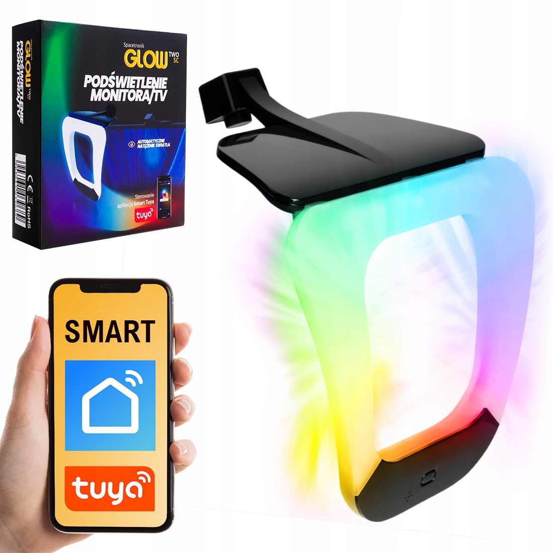 Led podsvícení televizoru Spacetronik Rgb Glow Two Aplikace Tuya