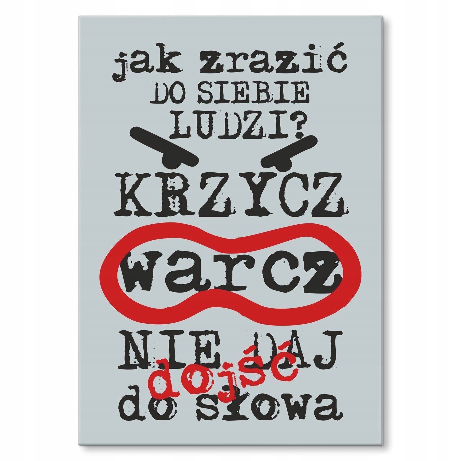 Kovový plakát Jak odradit lidi Dárek 30 x 42 cm