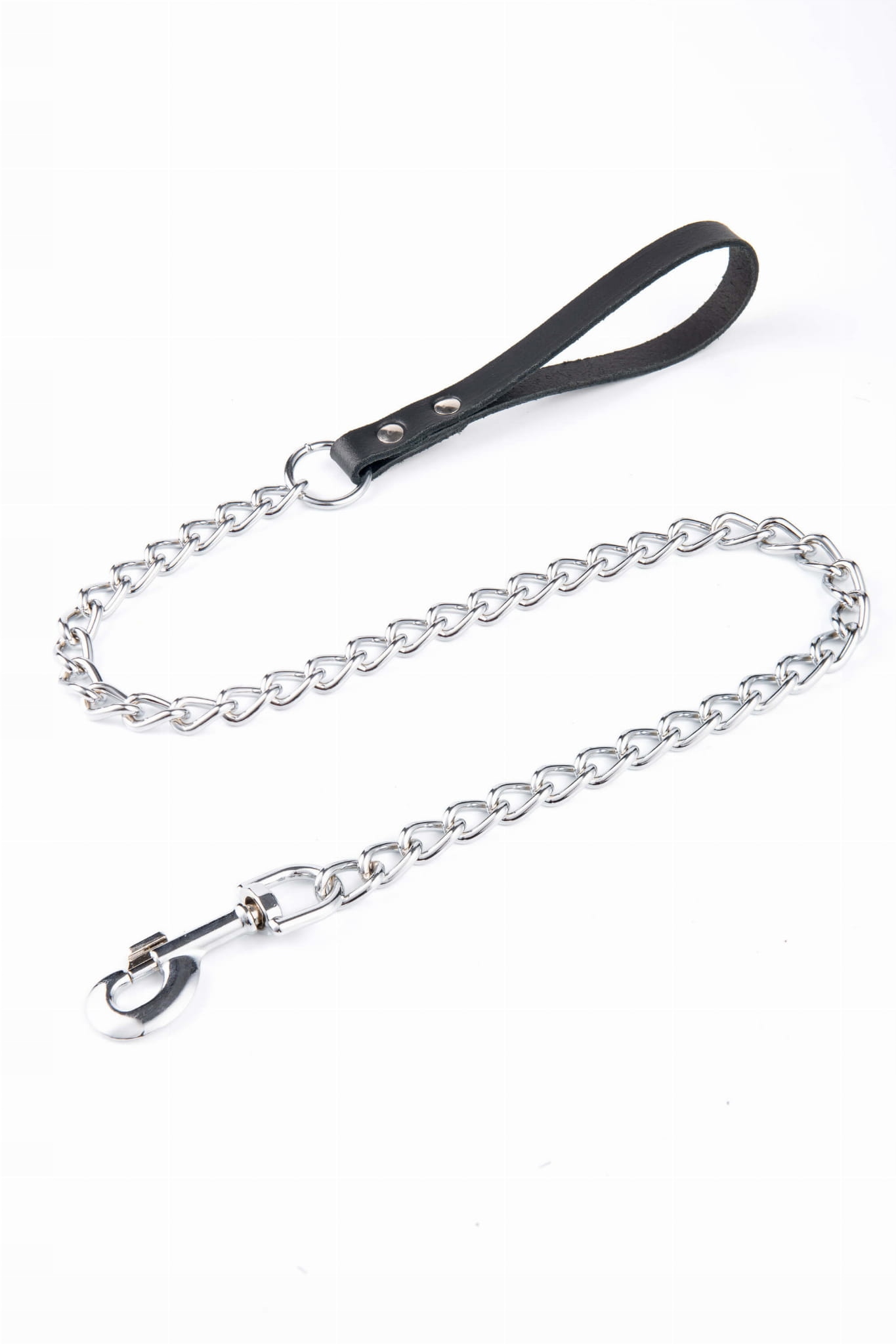 

Smycz Łańcuchowa 100cm/14mm Chrom rączka Skóra