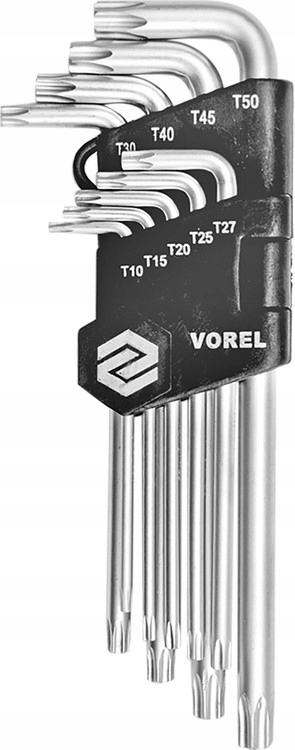 

Klucze Torx Komplet 9 Szt T15-T55 Cr-v 56478 Vorel