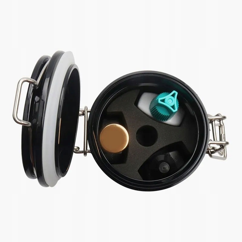 Pojemnik na klej do rzęs akrylowy czarny słoik Marka inna marka