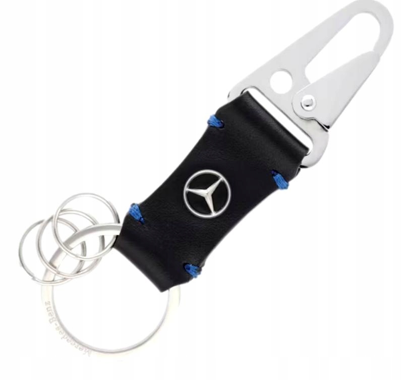 Mercedes-benz kožený prívesok na kľúče s karabínkou Oe