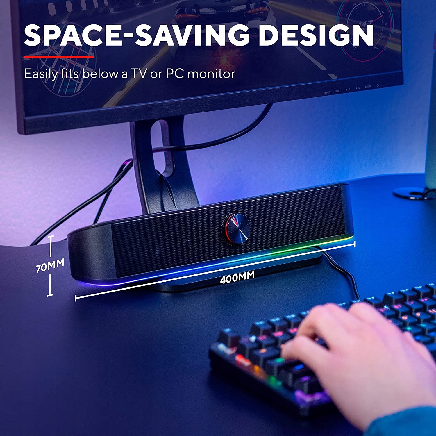 Trust GXT 619 THORNE RGB LED SOUNDBAR 2.0 6 W Model GXT 619 Thorne