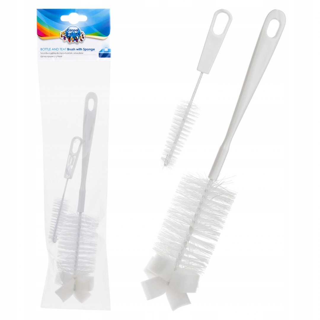 

Canpol Szczotka z gąbką do butelek i smoczków
